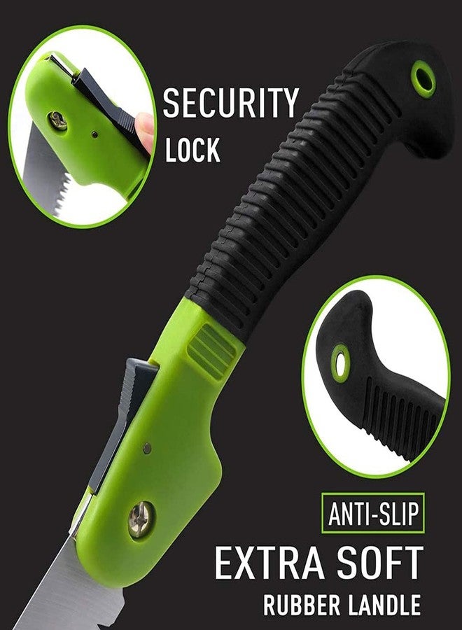 XSteez Garden Hand Saw | Professional Pruning Saw | Folding Saw | Folding Pruning Gardening Hand Saw Hand Powered With Secure Lock For Camping | Wood Cutting Tree Branch | Multi-Colored | 1 Pcs | - Image 5